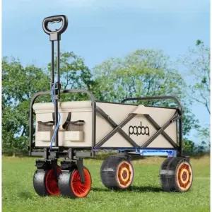 전기 캠핑 웨건 오픈 접이식 전동 배터리 카트 오픈형