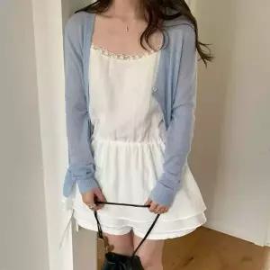 [하프클럽/]여자 레이스 프릴 티어드 쁘띠 스퀘어넥 원피스