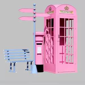 공중전화 박스 부스 철제 레트로 야외 스튜디오