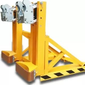 지게차 드럼 리프터 이송기 집게 작키 산업용 클램프 장비 유압식 택배 크레인 드럼통 운반