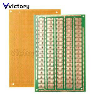 간격 길이 5개 회로 10X15CM 54 기판 연결 구멍 2PCS PCB 두께 범용 그린 단면 오일우드 전기