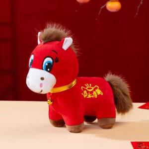 우는말인형 웃는 마스코트 주주마 말띠 중국 입꺼꾸로된