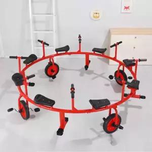 다인용 회전 자전거 야외 놀이 동그라미 펜션 마당