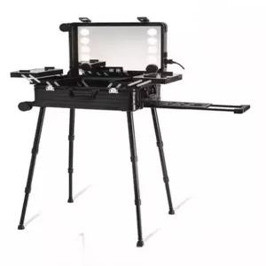 이동식 메이크업박스 LED 실버 메이크업 박스 캐리어