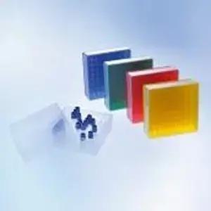 그리너 바이오원 802202 크라이오 튜브용 폴로필렌 극저온 저장 상자 81개 위치 천연 뚜껑 포함20팩