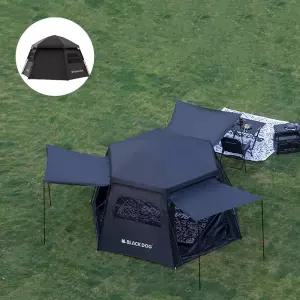 Blackdog 블랙독 육각 장박 텐트 모기장 쉘터텐트 자동텐트 돔형