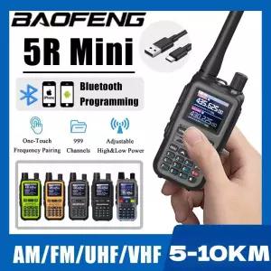 5r 미니 바오펑 UV 5R 무전기 타입-C 충전기 AM FM 듀얼 PTT 블루투스 프로그래밍 무선 주파수 복사 햄