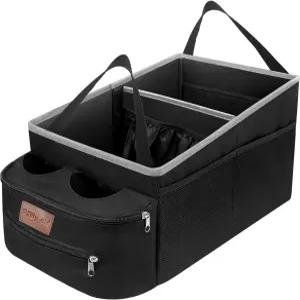 펀니 엘프 카시트 정리함 조수석 파티션이 있는 접이식 차량 보관함 및 앞좌석 또는 뒷좌석용 컵 홀더