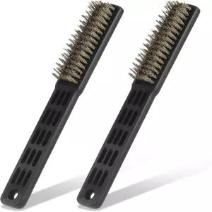 볼링화 슬라이더 골프 클리츠 및 부츠용 브러시 2팩 헤비 듀티 와이어 야외 신발 청소 먼지 그릿 제거