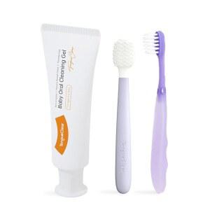 용 혀 스크래퍼 및 트레이닝 칫솔 키트, 클리너 콤보, 4-8세