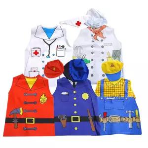 어린이집 유치원 발표회 직업놀이 조끼형 유아역할의상 5종 코스튬 체험관