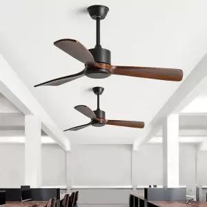 원목 실링팬 36인치(90cm)(1) 거실 저소음 카페천장 우드 월넛블랙 천장선풍기 벽스위치