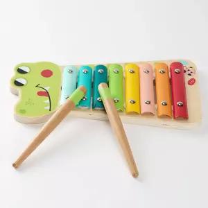 어린이집 연주놀이 음악교구 원목형 악어 실로폰 장난감 유치원 리듬 유아