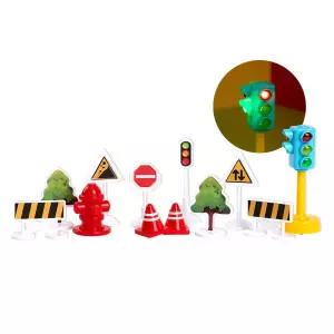 유치원 교통교육 신호등 표지판 자동차도로 만들기 세트 유아 놀이학습