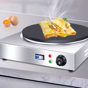 원형 크레페기계 카페 메이커 팬케이크메이커 유럽 전기식 220V 크레페 머신 핑크