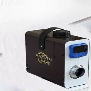 프리미엄 차량용 무시동 히터 1kW 차박 12V 트럭 난방 캠핑 온풍기 브라운 수직형