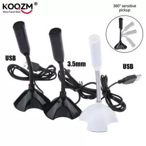 노트북 컴퓨터용 USB 마이크 소음 감소 스튜디오 노래 게임 스트리밍 스탠드 거치대 데스크탑 포함 3.5mm