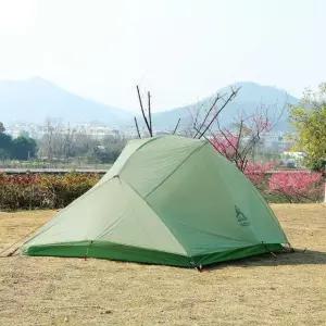 3인용 초경량 텐트 그린 자외선차단 미니멀 야영