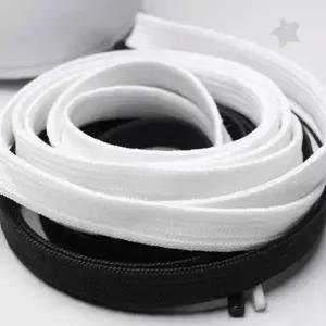 운동화 신발 평평한 끈 우동 넓은 폴리에스터 면 교체 여분 베이직 블랙 화이트
