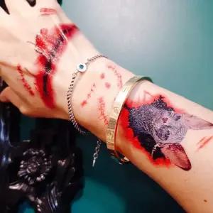 공포 분위기 상처 흉터 임시 문신 스티커 파티 이벤트 행사 특수 메이크업 소품