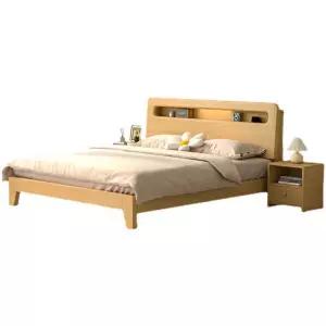 원목 침대프레임 선반형 세트 침대 저상형 가정용 헤드 더블