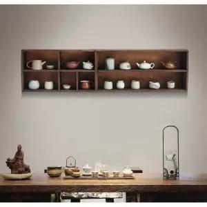 원목 컵 진열장 수납 머그컵선반 머그컵장식장 수납장