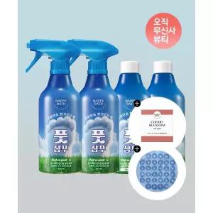 HAPPYBATH [발매트증정] 필쏘굿 발냄새제거 풋샴푸 그린시트러스 500ml 2입+500ml 리필 2입 2029597