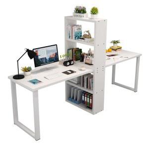 쌍둥이 자매 학생책상 티크 160x50x75cm 2인용 철제