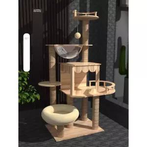 캣타워 중형 일체형 고양이 캣하우스 놀이터 스크래처 제품