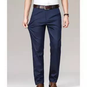 EAMT 팬츠 남성용 면 오피스룩 캐주얼 아이스 루즈핏 긴 일자팬츠 YJ5