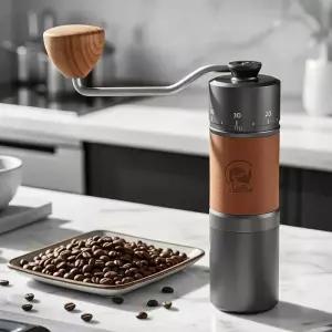 업그레이드된 수동 커피 그라인더 CNC 전문가용 스테인리스 스틸 조절식 버 그라인딩 머신 30g 용량