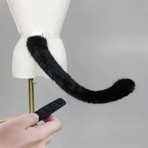 전동 여우꼬리 움직이는꼬리 블랙 핑크 고양이 분장 꼬리(1) 코스프레 세트 울프킹 구미호