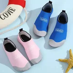 레터링 디자인 플랫 아쿠아 슈즈 물놀이 워터파크 여름 휴가 비치 신발 남녀공용