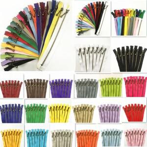 봉제용 금속 벌크 지퍼  라운드 비즈 모델링  구리 클로즈드 엔드 3 번  20-50cm  8-20 인치  2 개