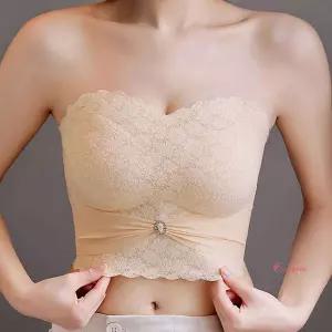 여성속옷 탑 노와이어브라 오프숄더 웨딩 여자 튜브 탑웨딩 드레스노 뽕노끈 패드uvw254
