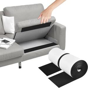 접착식 와이드 훅앤루프 테이프 1세트  나일론 자가 고강도 스트립 패스너(소파용)  소파 쿠션이 미끄러짐