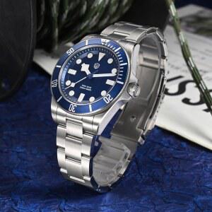 Watchdives Wd1969 프로 38Mm 블랙 빈티지 쿼츠 시계 Vh31 사파이어 글라스 방수 200M 발광 럭셔리 손목시계 남성 선물