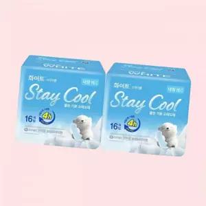 화이트 스테이쿨 생리대 대형 16매 X 2팩 쿨링생리대 쿨생리대 4605360