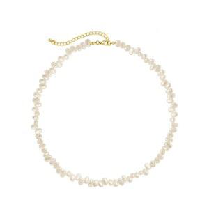 여성용 진주 목걸이 바로크 앙증맞은 화이트 구슬 빈티지 참 생일 결혼식 주얼리