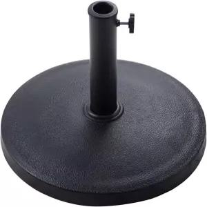 야외 파티오 마켓 테이블 우산용 C-호페트리 22파운드 헤비 듀티 원형 베이스 스탠드 블랙