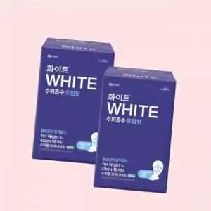 화이트 42cm 수퍼흡수 수퍼롱 드림핏 16매 X 2팩 오버나이트 생리대 4605129