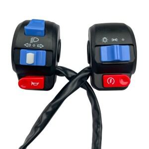 바이크 오토바이 스위치 버튼 방향 지시등 전기 자전거 스쿠터 핸들바 (Gy6 50cc 125cc 150CC 용)