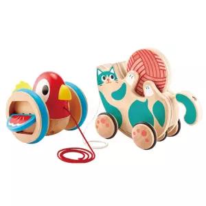 아기새 고양이 풀어롱 2종세트 끄는장난감 아기끌차