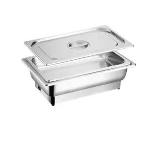 프리미엄 뷔페 푸드 워머기 중탕기 보온기 호텔 차핑디쉬 음식 독립 평면 뚜껑 단일 칸 9l