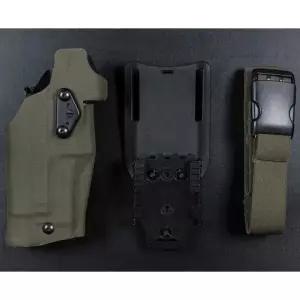전술 밀리터리 권총 케이스 허리띠 핸드건 올리브그린 퀵 릴리스 프리사이즈 범용 홀스터