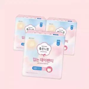 좋은느낌 입는 데이팬티 속옷 언더웨어 8매 X 3팩 입는생리대 4605112