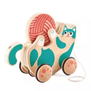 원목 고양이 걸음마보조 유아용 동물 돌지난아기선물