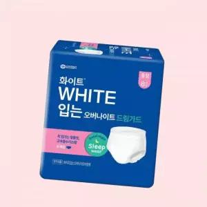 화이트 입는 오버나이트 생리대 중형 8매 X 1EA 4605363