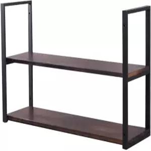 책장 벽 장식 디자인 선반 2단 바 벽걸이 천장 수납 선반/와인 선반/책꽂이/걸이 프레임 레트로 빈티지