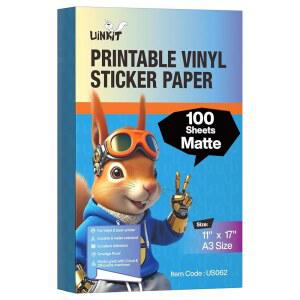 UINKIT 잉크젯 9X43 가능한 100장 비닐 27 프리미엄 프린터용 스티커 인쇄